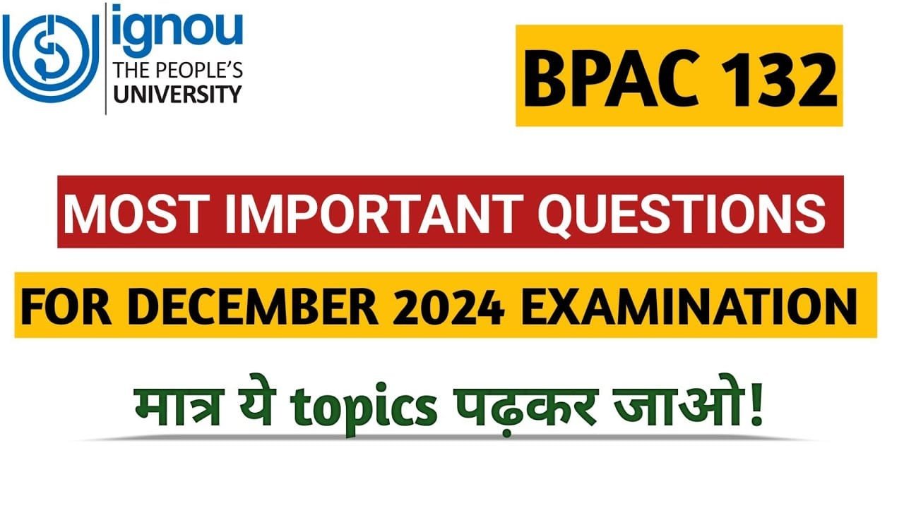 BPSC 132 Important Questions with Answers PDF