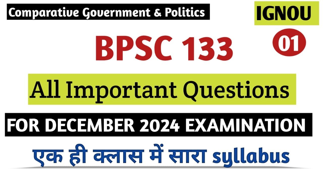 BPSC 133 Important Questions with Answers Pdf Download