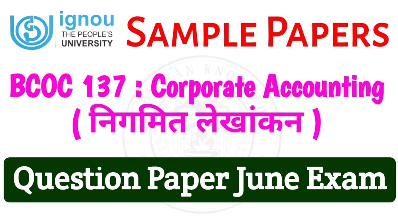 BCOC 137 Question Paper June 2025