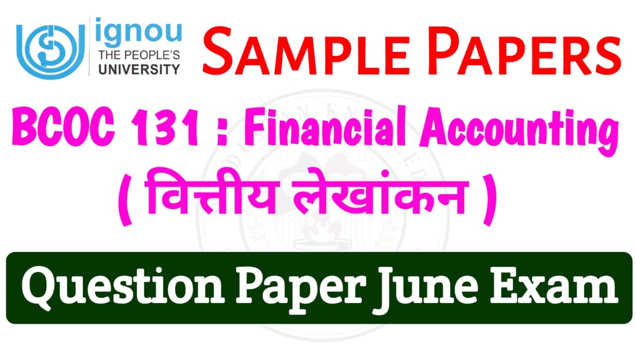 BCOC 131 Question Paper June 2025