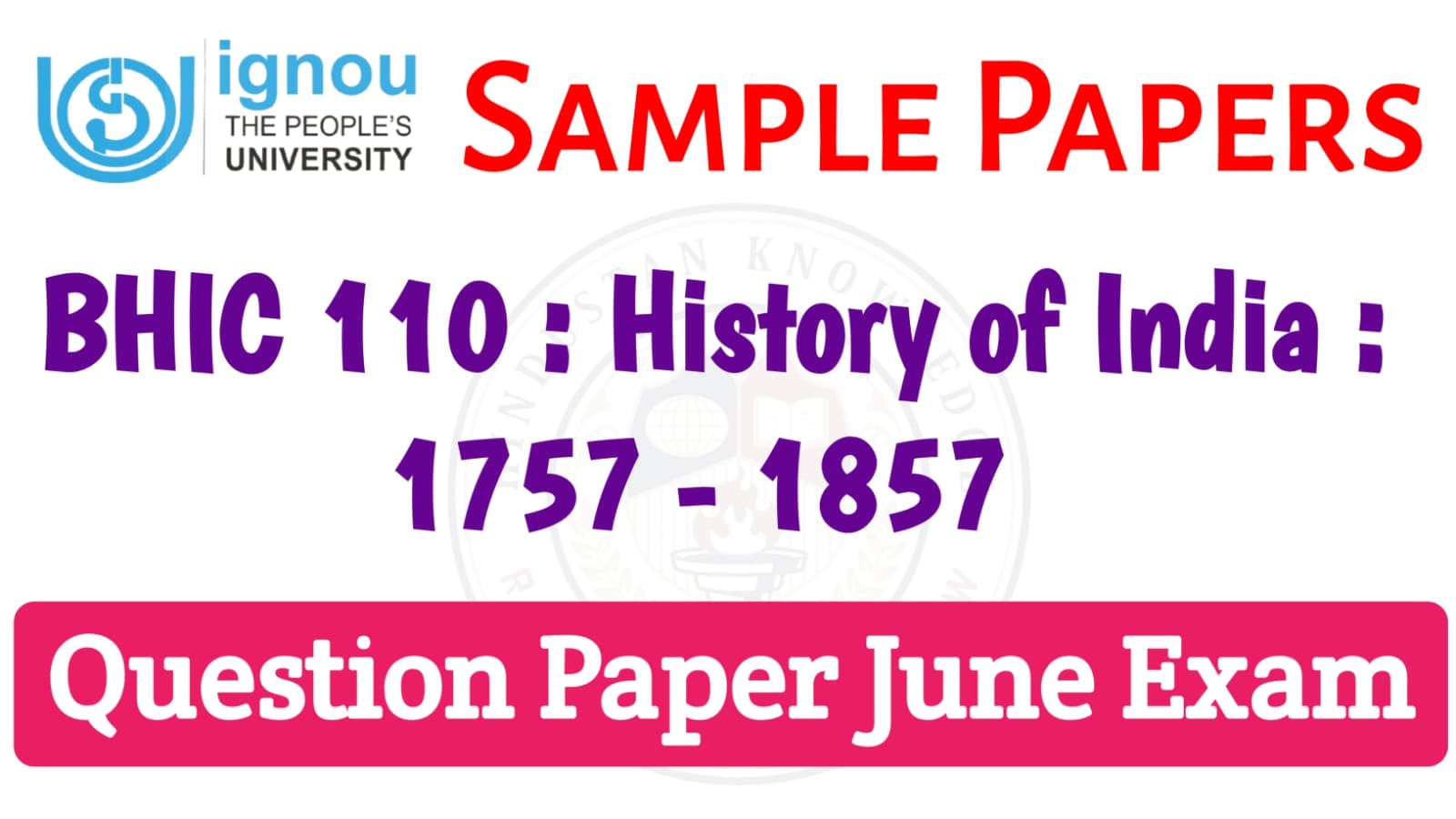 BHIC 110 June 2025 Exam Paper in English