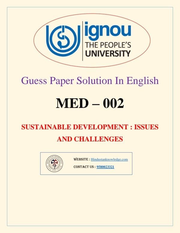 MED 002 Guess Paper with Answers June 2025 in English