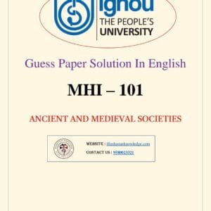 MHI 101 Guess Paper with Answers June 2025 Exam in English