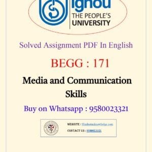 BEGG 171 Solved Assignment in English