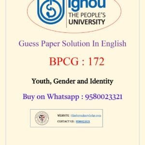 BPCG 172 Guess Paper with Answer June 2025 Exam in English