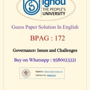 BPAG 172 Guess Paper with Answer June 2025 Exam in English