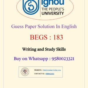BEGS 183 Guess Paper with Answer June Exam in English
